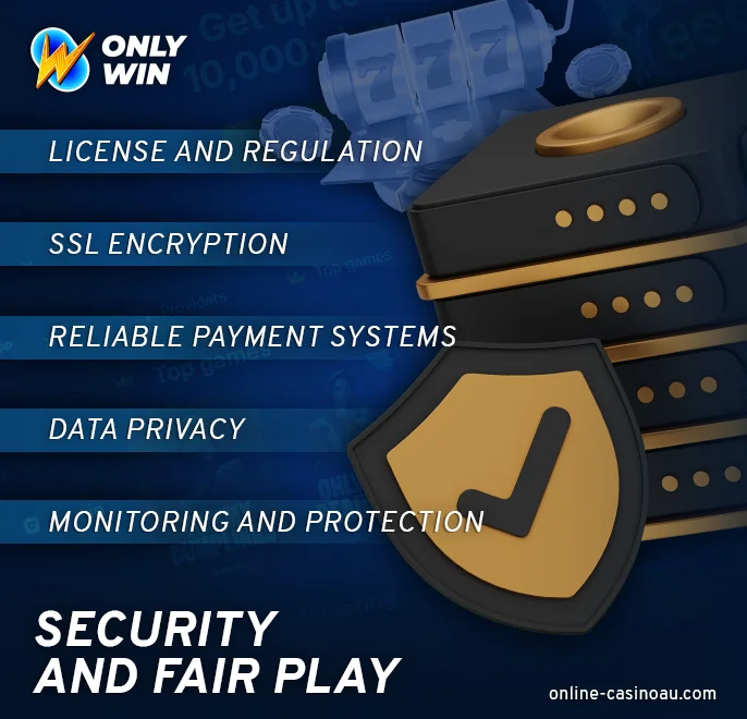 Safety of Australian players at Onlywin casino